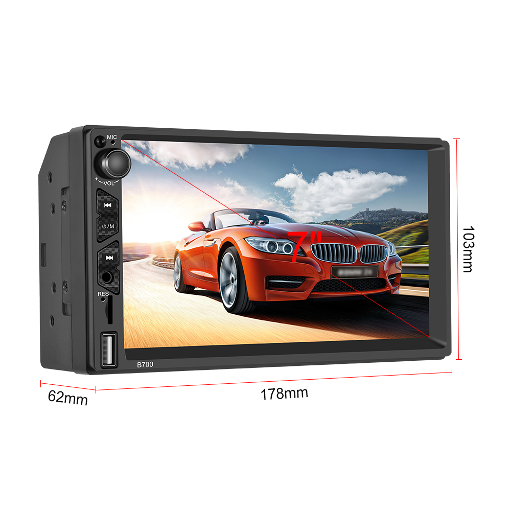 2 Din Carplay Car Radio Bluetooth Android Auto Stereo Receiver 7" Touch Screen MP5 Multimedia Player USB For Universal