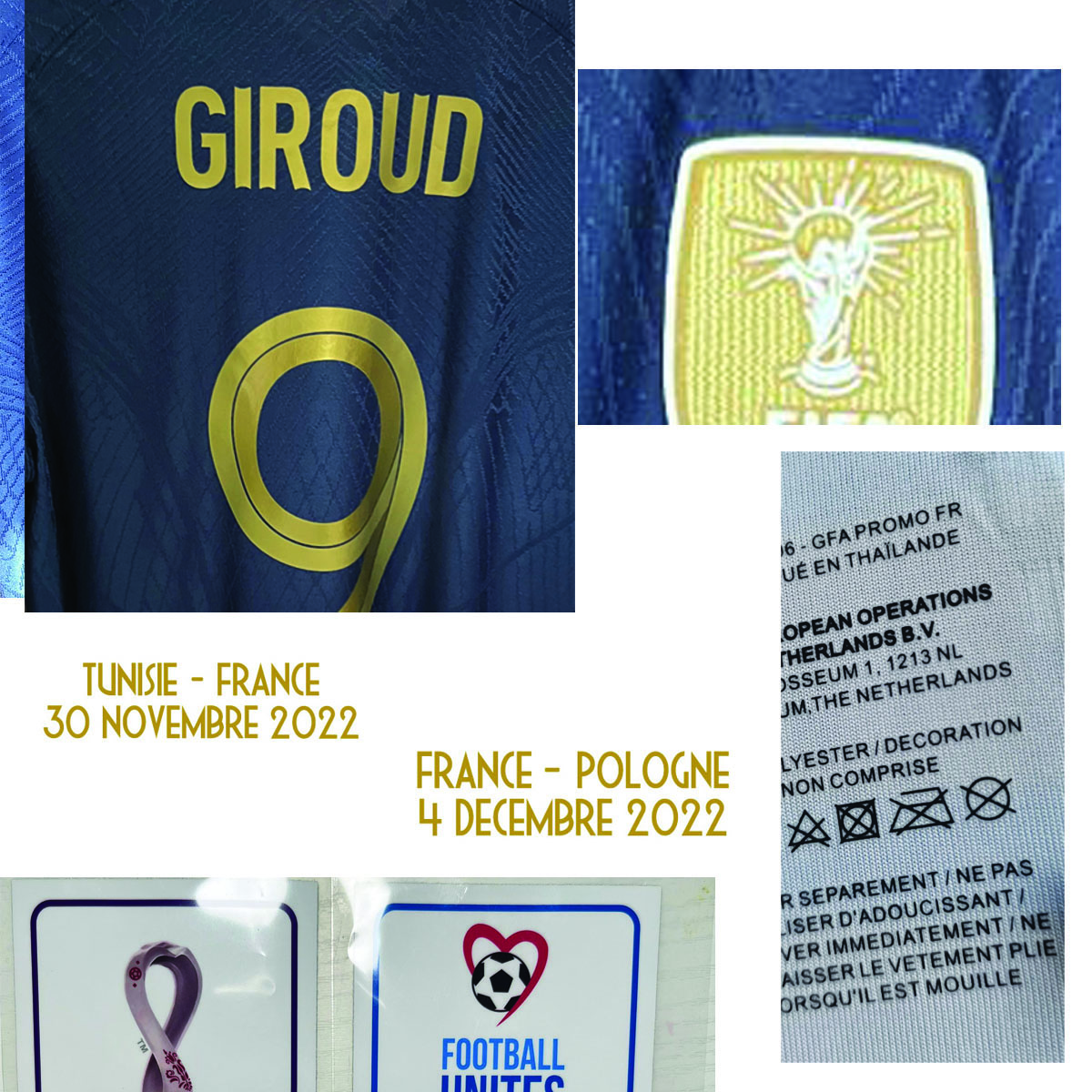 American College Football Wear 2022 Match Worn Player Issue GRIEZMANN Dembele MBAPPE Kounde GIROUD Maillot Custom Name Number Sports Jersey, Player version with match details2
American College Football Wear 2022 Match Worn Player Issue GRIEZMANN Dembele MBAPPE Kounde GIROUD Maillot Custom Name Number Sports Jersey, Player version with match details2