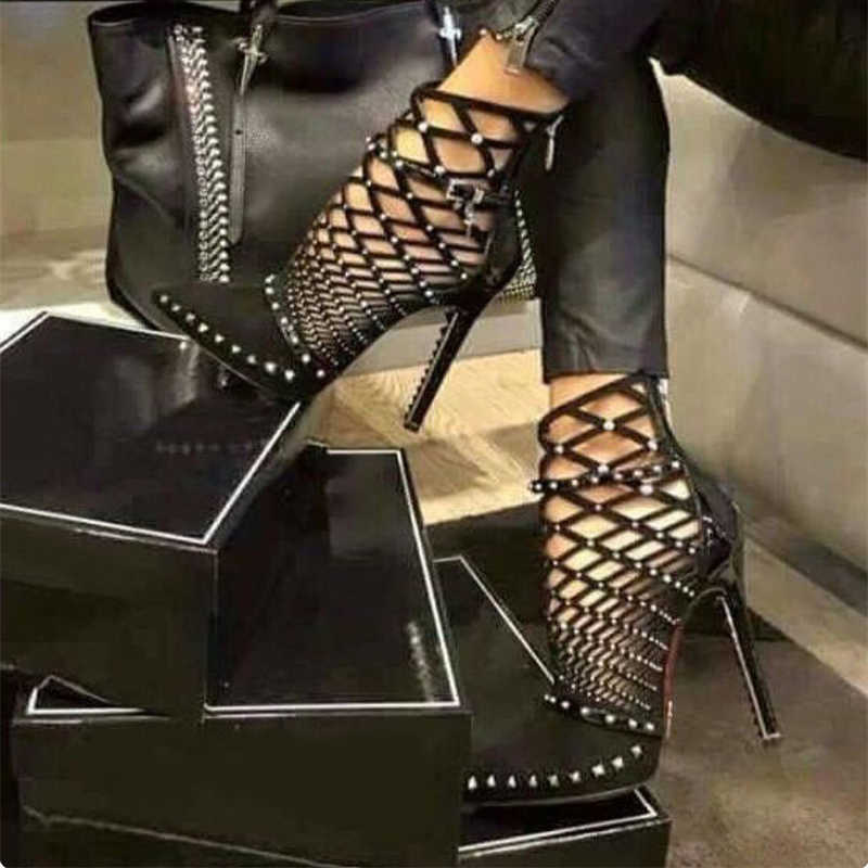Sandals New Fashion Hollow Out Womens Ankle Boots Sandals High Quality Design Pointed Toe Zip Stiletto Heels Dance Shoes Black T221209
Sandals New Fashion Hollow Out Womens Ankle Boots Sandals High Quality Design Pointed Toe Zip Stiletto Heels Dance Shoes Black T221209