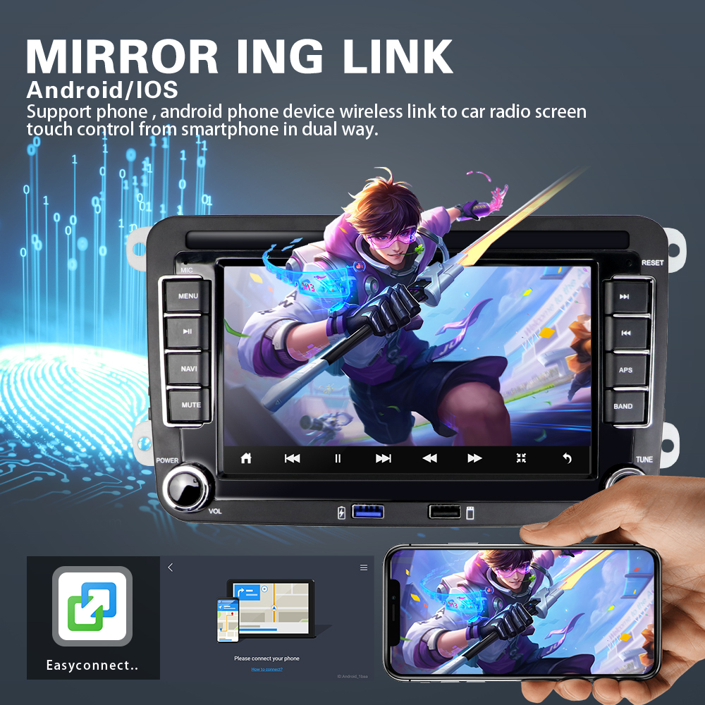 2 din Car Radio 7" HD Autoradio Multimedia Player For VW Golf 5 6 Jetta MK5 MK6 Tiguan CC Polo Passat Android Stereo