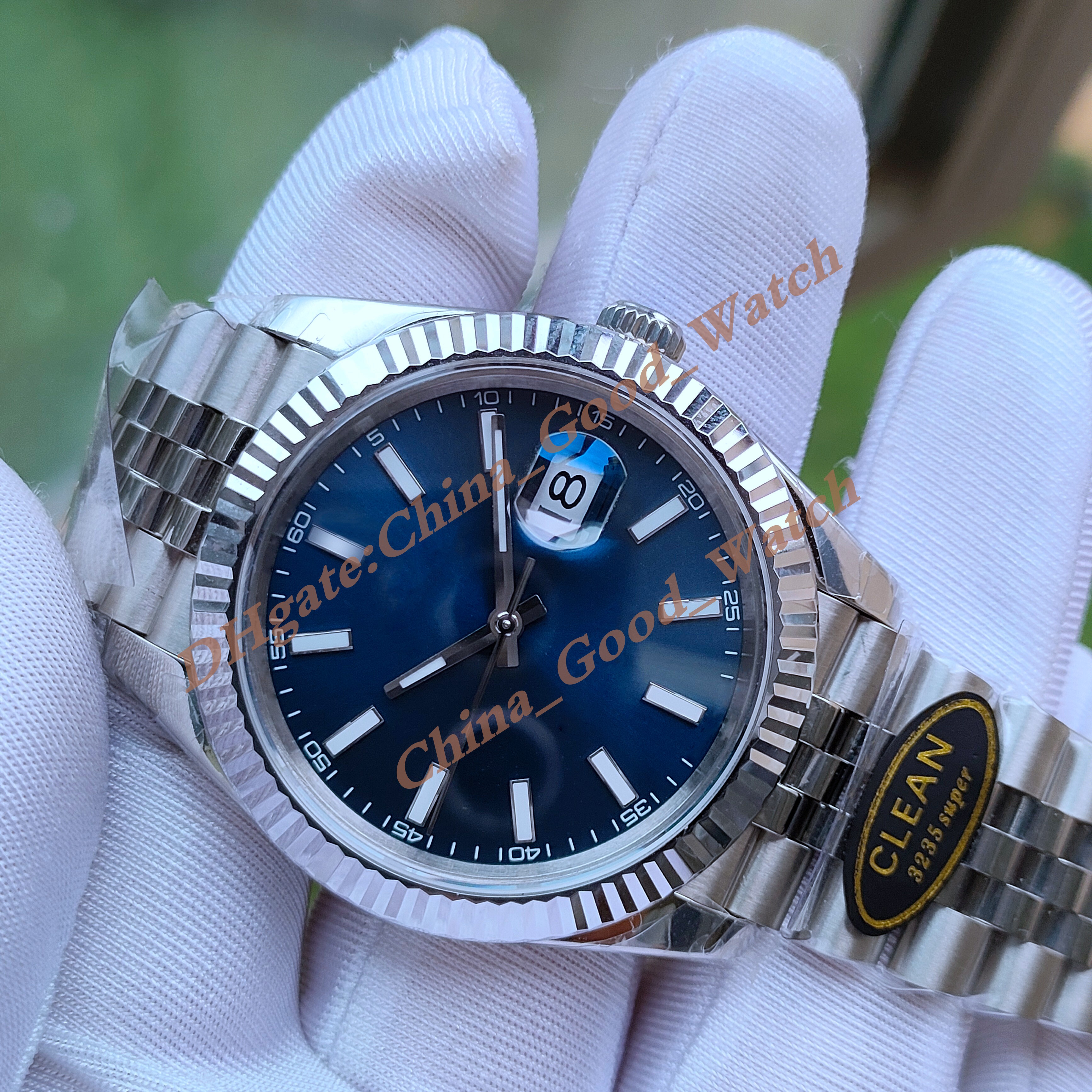 Mens Clean Automatic Cal.3235 Movement Watch Men Watches 904LJubilee Bracelet Mechanical Blue Gray Sapphire Crystal Business Luminous 126334 Date Wristwatches
Mens Clean Automatic Cal.3235 Movement Watch Men Watches 904LJubilee Bracelet Mechanical Blue Gray Sapphire Crystal Business Luminous 126334 Date Wristwatches
