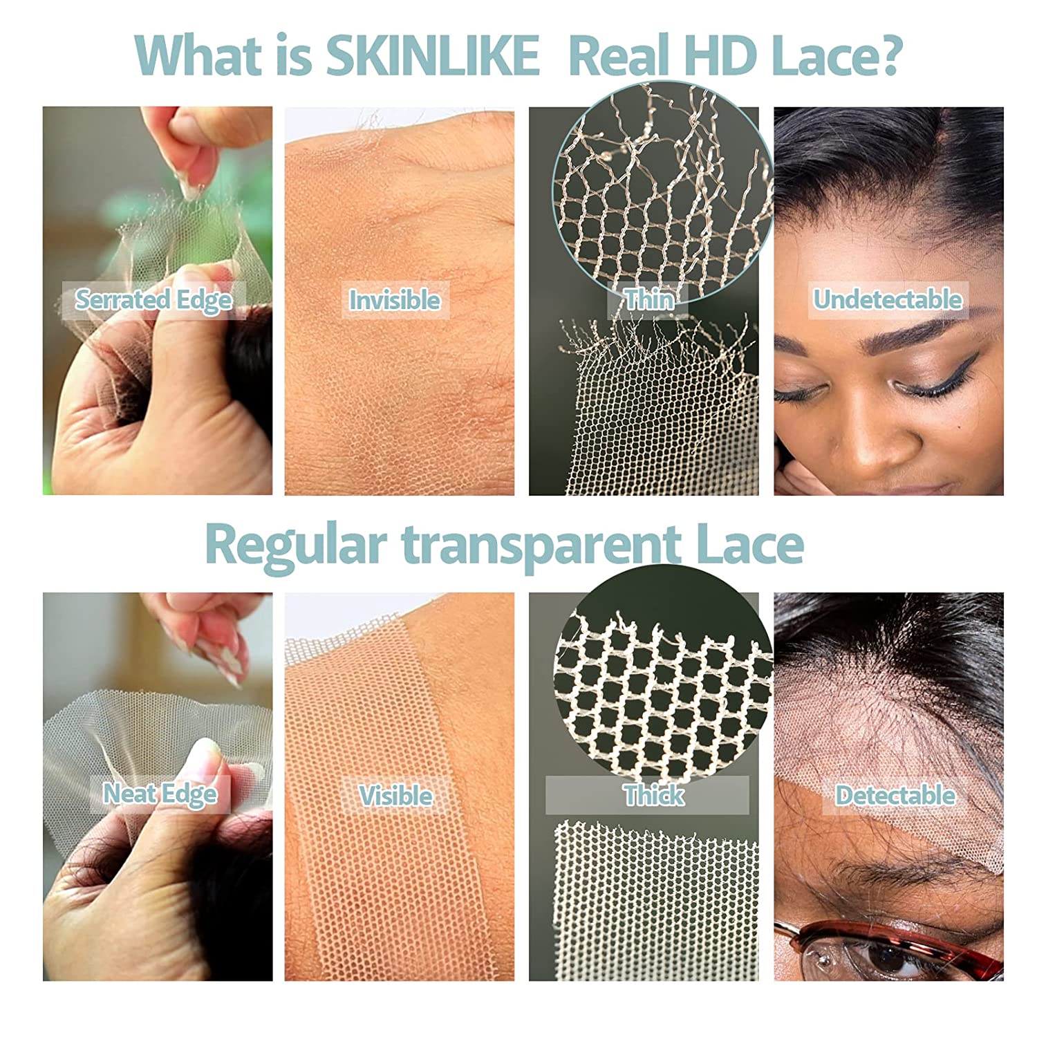 13X6 Tranparent HD Lace Frontal Brazilian Straight Human Natural Black Closure Pre Plucked With Baby Hair