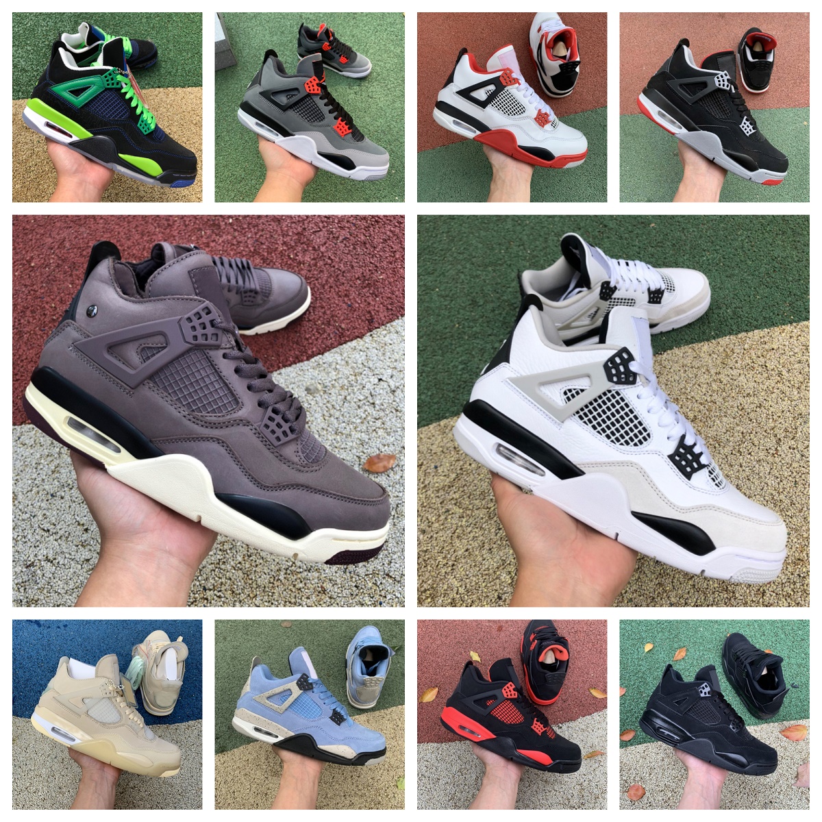 Jumpman 4 4s Basketball Shoes Mens Women A Ma Maniere University Blue Military Black Cat Fire Red Thunder Infrared Oreo White Sail Cool Grey Cement Designer Sneakers, Bubble package bag
Jumpman 4 4s Basketball Shoes Mens Women A Ma Maniere University Blue Military Black Cat Fire Red Thunder Infrared Oreo White Sail Cool Grey Cement Designer Sneakers, Bubble package bag