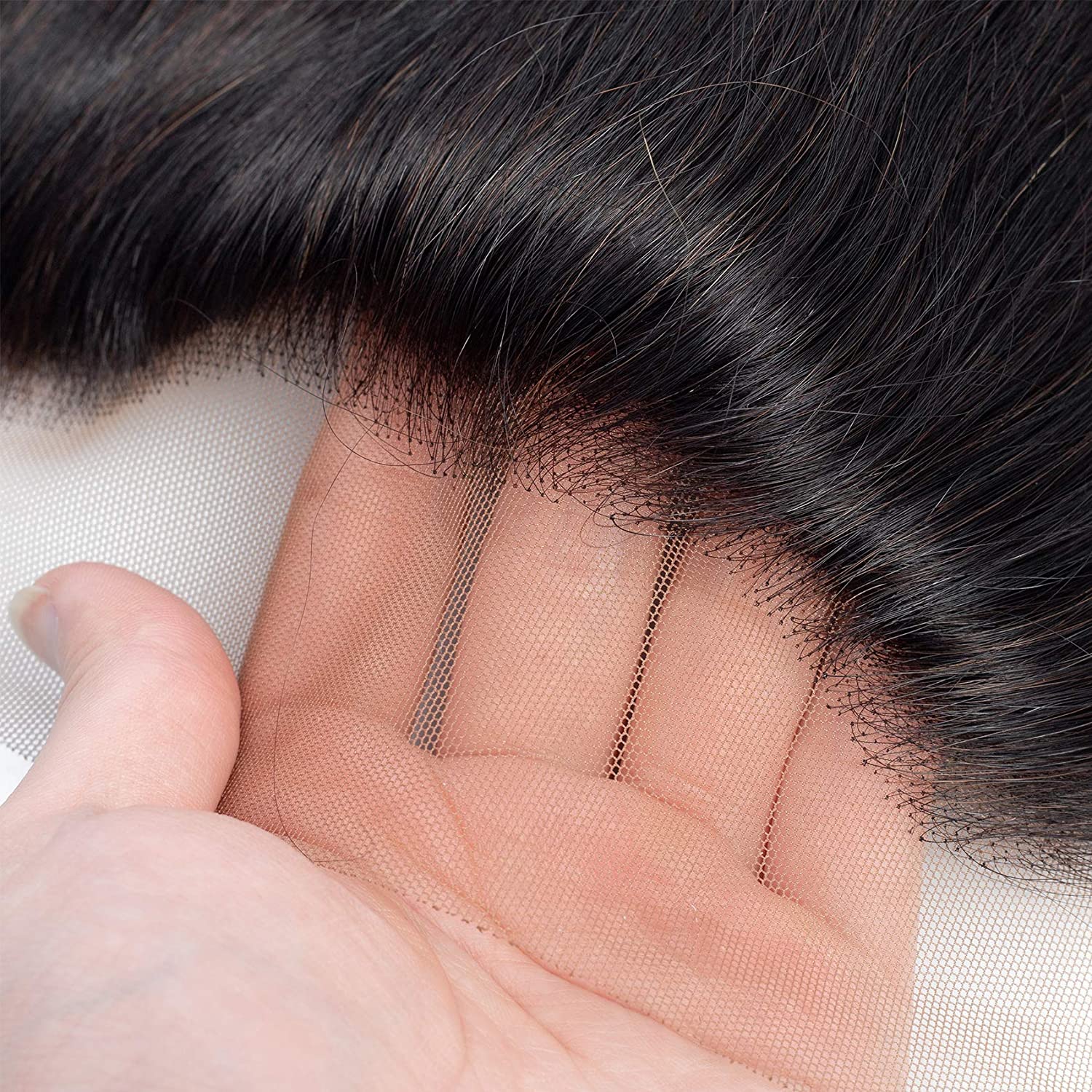 Free shipping 13x6 Tranparent HD Lace Frontal Brazilian Body Wave Human Natural Black Closure Pre Plucked With Baby Hair