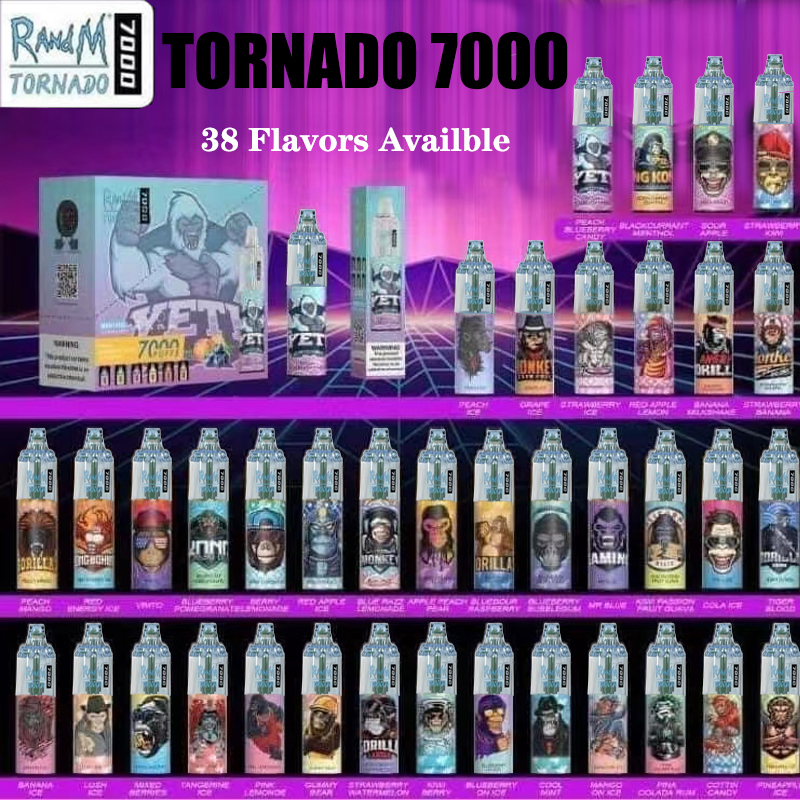 Authentic RandM Tornado 7000 Puffs Disposable Vape 850mAh Rechargeable battery 14ml Prefilled Pods Vaporizer kit 0%-5% 56 Flavors
Authentic RandM Tornado 7000 Puffs Disposable Vape 850mAh Rechargeable battery 14ml Prefilled Pods Vaporizer kit 0%-5% 56 Flavors