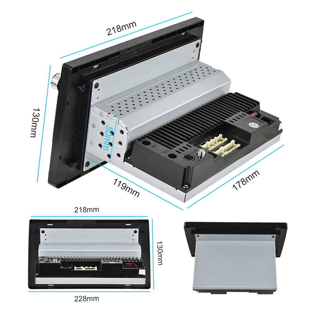 Android 2Din GPS Car Stereo Radio 8'' 2.5D Tempered Glass Mirror MP5 Player Bluetooth WIFI GPS FM No DVD Radio Receiver