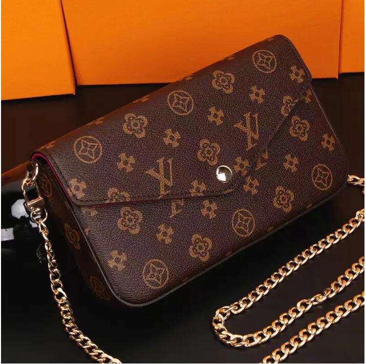 Multi Felicie Pochette Women Chain Bags Wallet Messenger Leather vuitoon Handbags Shoulder 9A Quality Flower Purse Crossbody Bag