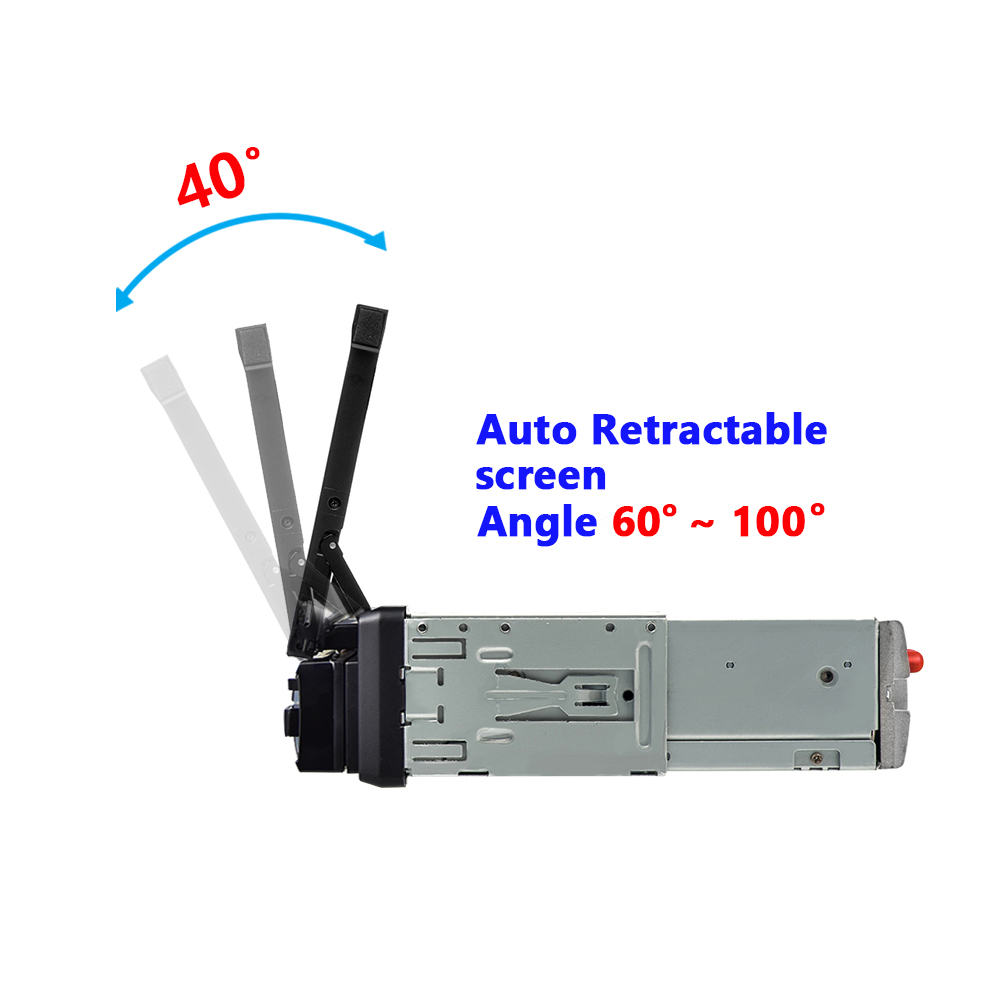 7 inch Android 10.0 Automatic Telescopic Car Multimedia Player 2GB +32G Carplay Car Radio Universal Car Stereo With GPS Navigation FM AM Rearview Came