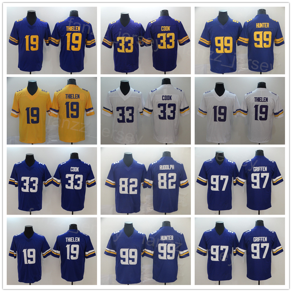 Men Football 99 Danielle Hunter Jerseys 19 Adam Thielen 33 Dalvin Cook 82 Ben Ellefson 97 Everson Griffen Embroidery And Sewing Team Purple White Yellow Breathable
Men Football 99 Danielle Hunter Jerseys 19 Adam Thielen 33 Dalvin Cook 82 Ben Ellefson 97 Everson Griffen Embroidery And Sewing Team Purple White Yellow Breathable