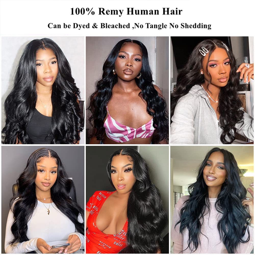 Free shipping 13x6 Tranparent HD Lace Frontal Brazilian Body Wave Human Natural Black Closure Pre Plucked With Baby Hair