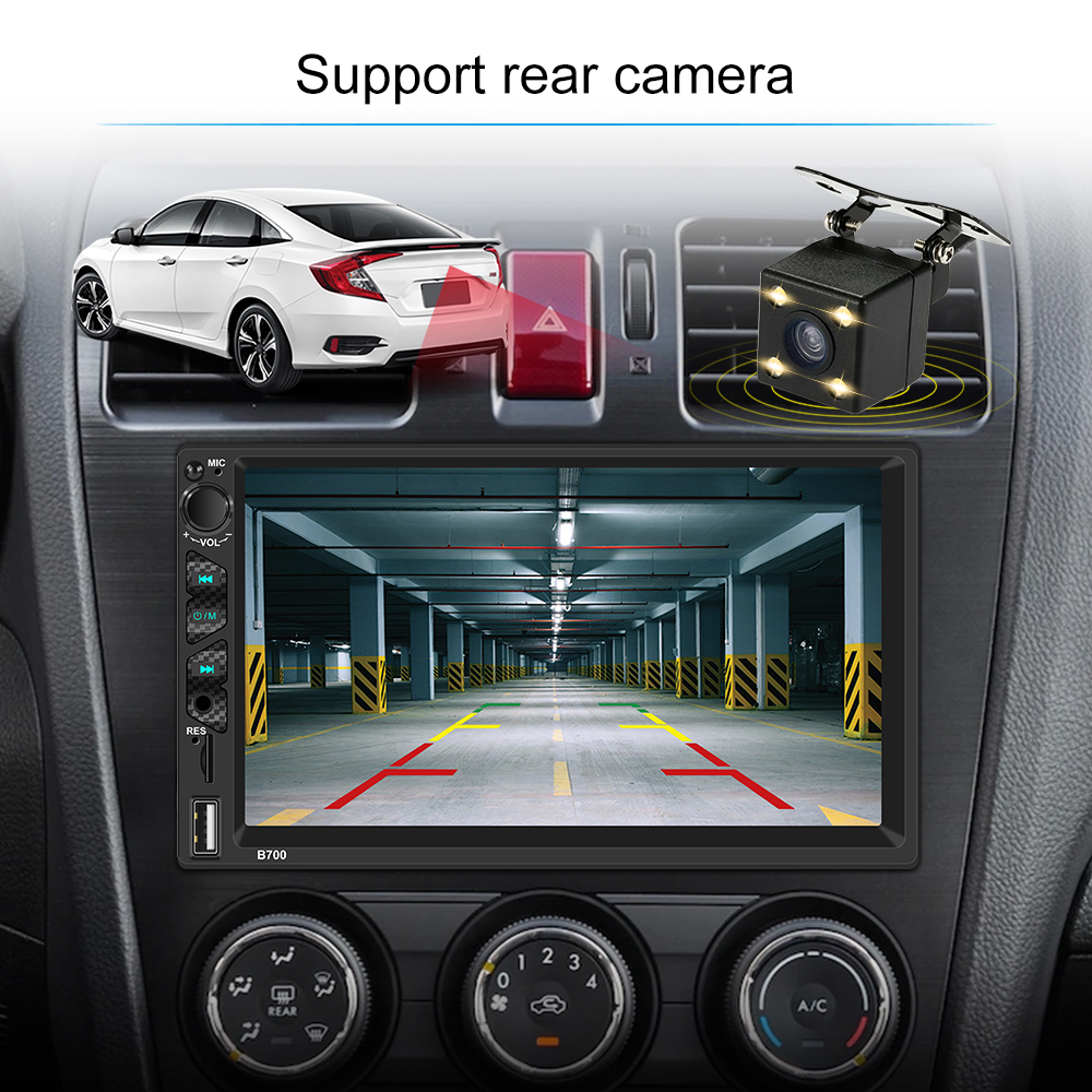 2 Din Carplay Car Radio Bluetooth Android Auto Stereo Receiver 7" Touch Screen MP5 Multimedia Player USB For Universal