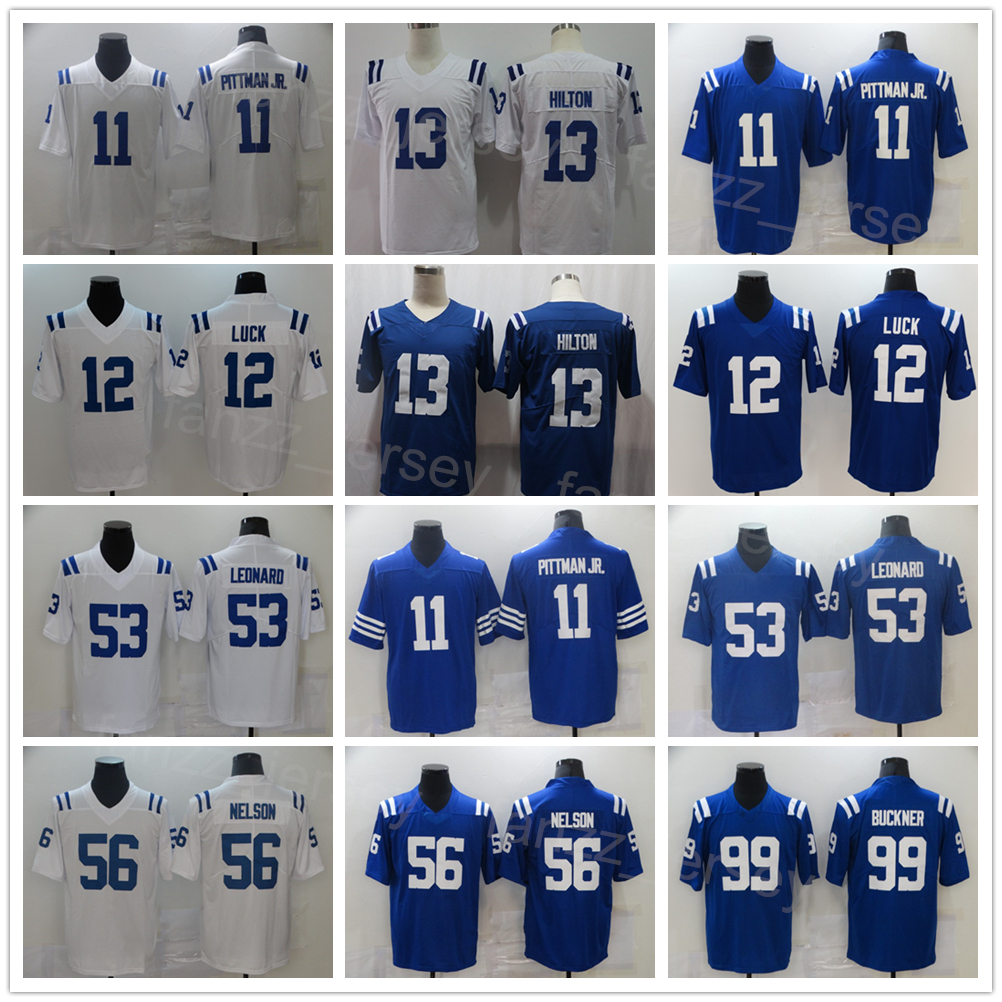 Men Football 11 Michael Pittman Jr Jersey 53 Shaquille Leonard 56 Quenton Nelson 99 DeForest Buckner 12 Andrew Luck 13 TY Hilton Color Rush Blue White Team Stitched
Men Football 11 Michael Pittman Jr Jersey 53 Shaquille Leonard 56 Quenton Nelson 99 DeForest Buckner 12 Andrew Luck 13 TY Hilton Color Rush Blue White Team Stitched