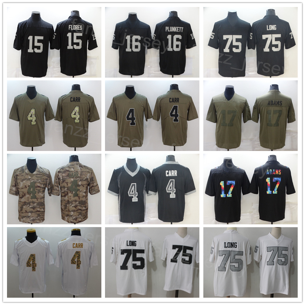 Men Football 75 Howie Long Jerseys 17 Davante Adams 4 Derek Carr 15 Flores 16 Jim Plunkett All Stitched Black White Camo Army Green Olive Salute To Service Color Rush
Men Football 75 Howie Long Jerseys 17 Davante Adams 4 Derek Carr 15 Flores 16 Jim Plunkett All Stitched Black White Camo Army Green Olive Salute To Service Color Rush