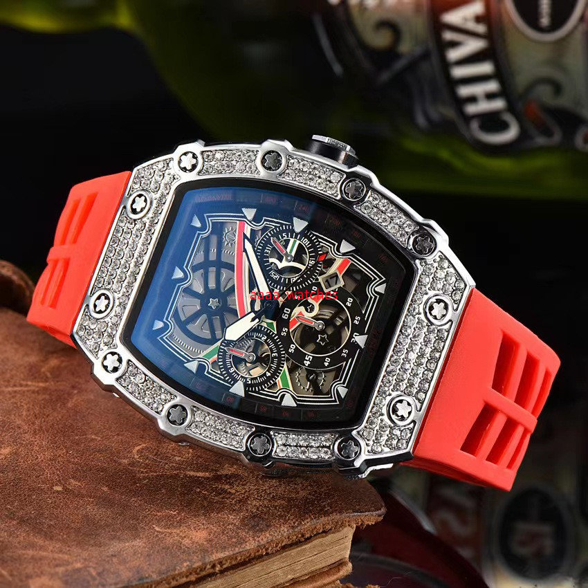 diamond 3-pins Automatic date watch limited edition men's watchES top brand luxury full-featured quartz watch silicone strap LAW
diamond 3-pins Automatic date watch limited edition men's watchES top brand luxury full-featured quartz watch silicone strap LAW