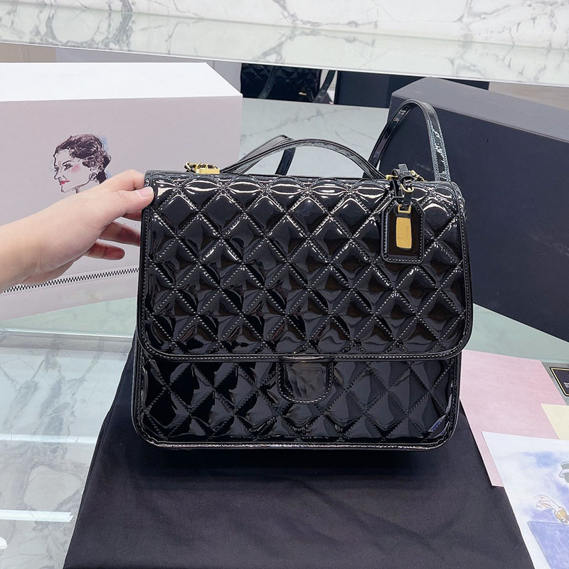 Trend Women Large Capacity Classic Flap Shoulder Bag Patent Leather Caviar Diamond Lattice Quilted Luxury Tofu Bag Cross Body Handbag Suitcases Multi Pochettes, Black
Trend Women Large Capacity Classic Flap Shoulder Bag Patent Leather Caviar Diamond Lattice Quilted Luxury Tofu Bag Cross Body Handbag Suitcases Multi Pochettes, Black