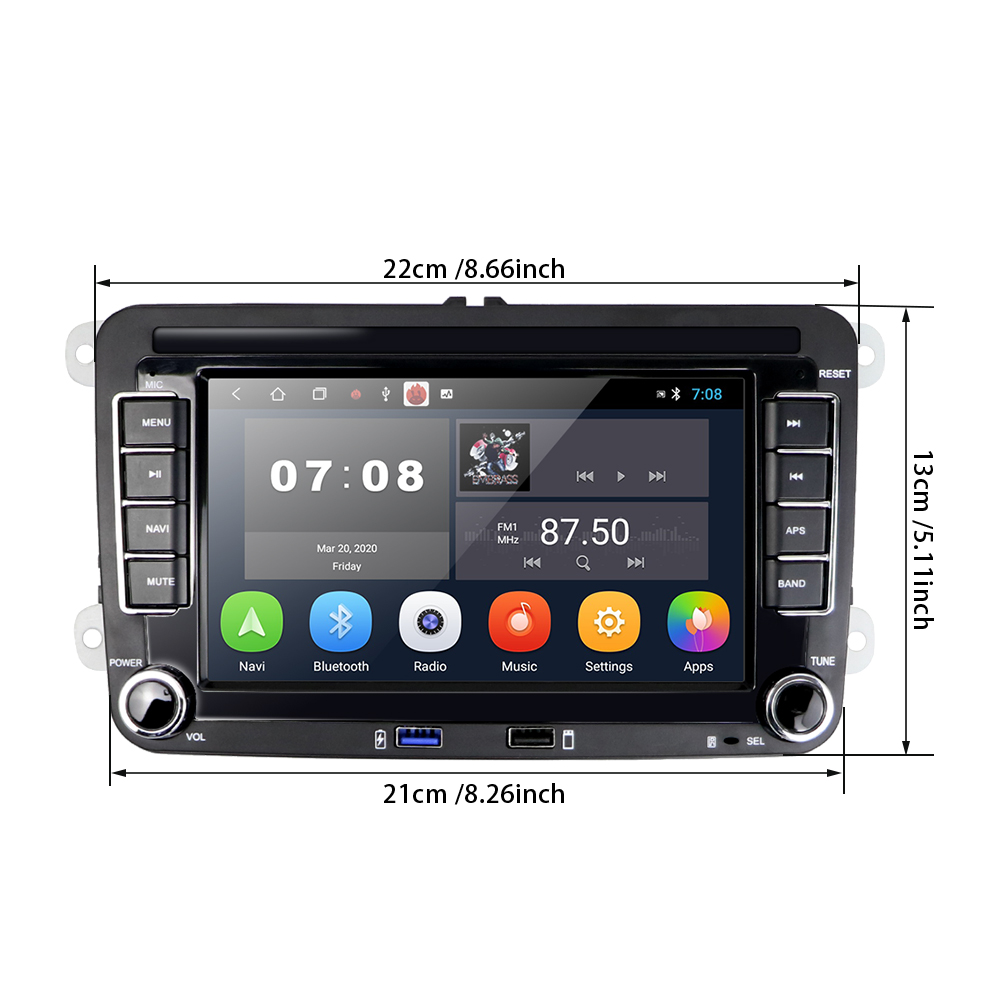 2 din Car Radio 7" HD Autoradio Multimedia Player For VW Golf 5 6 Jetta MK5 MK6 Tiguan CC Polo Passat Android Stereo