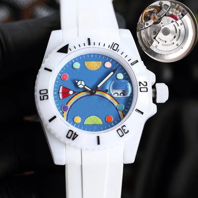 9 Types White Ceramic Case luxury sub watch Clean factory men Mechanical Blue dial ETA3135 rubber strap Swimming watches sapphire luminous montre de luxe, 0.8mm 
9 Types White Ceramic Case luxury sub watch Clean factory men Mechanical Blue dial ETA3135 rubber strap Swimming watches sapphire luminous montre de luxe, 0.8mm