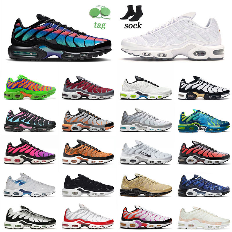 Top Fashion 2023 Plus Tn Running Shoes Unity Triple White Classic Tns Terrascape Grey Black Orange Spray Paint Hyper Jade for Men Women Outdoor Sports Size 12, A39 40-46
Top Fashion 2023 Plus Tn Running Shoes Unity Triple White Classic Tns Terrascape Grey Black Orange Spray Paint Hyper Jade for Men Women Outdoor Sports Size 12, A39 40-46