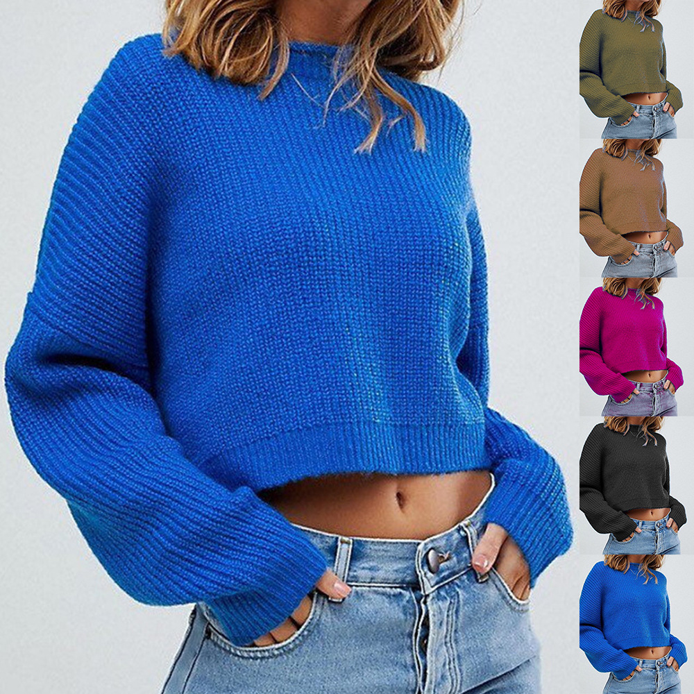 New European and American Sweater Women' Solid Round Neck Autumn and Winter 2022, Red
New European and American Sweater Women' Solid Round Neck Autumn and Winter 2022, Red