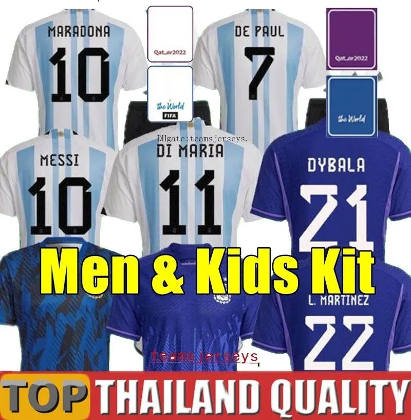 22 23 Argentina soccer Jerseys J.ALVAREZ DYBALA DI MARIA KUN MARTINEZ MARADONA football shirt fans player version world cup Men Kids kit sets uniform, 2022 away - men
22 23 Argentina soccer Jerseys J.ALVAREZ DYBALA DI MARIA KUN MARTINEZ MARADONA football shirt fans player version world cup Men Kids kit sets uniform, 2022 away - men