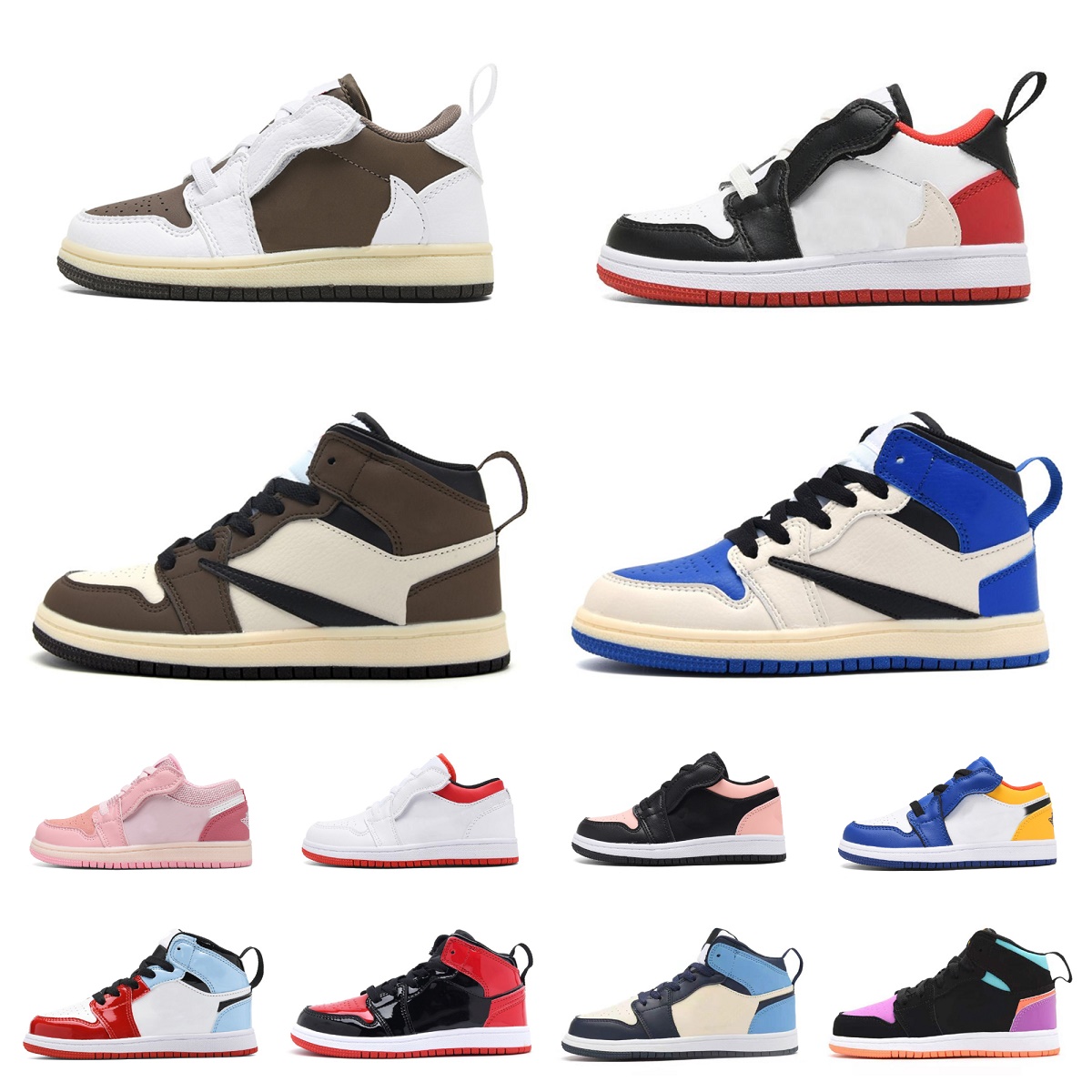 Jumpman 1 1s Kids Basketball shoes Boys Girls Banned 1s Fragment x Scotts Reverse Mocha Game Royal Obsidian Chicago Red Bred Toe Melody, R005
Jumpman 1 1s Kids Basketball shoes Boys Girls Banned 1s Fragment x Scotts Reverse Mocha Game Royal Obsidian Chicago Red Bred Toe Melody, R005