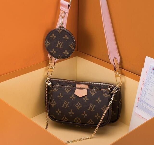 Women Bag Handbag woman Original Box Date code Purse clutch shoulder messenger cross body serial number three in one flower M44813
