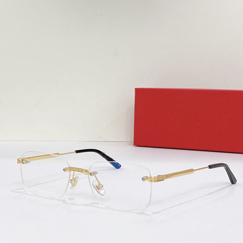 Fashion Designer carti luxury Cool sunglasses eyewear frames Business casual mens prescription silver rimless rectangle optical frame gun black arm original
Fashion Designer carti luxury Cool sunglasses eyewear frames Business casual mens prescription silver rimless rectangle optical frame gun black arm original