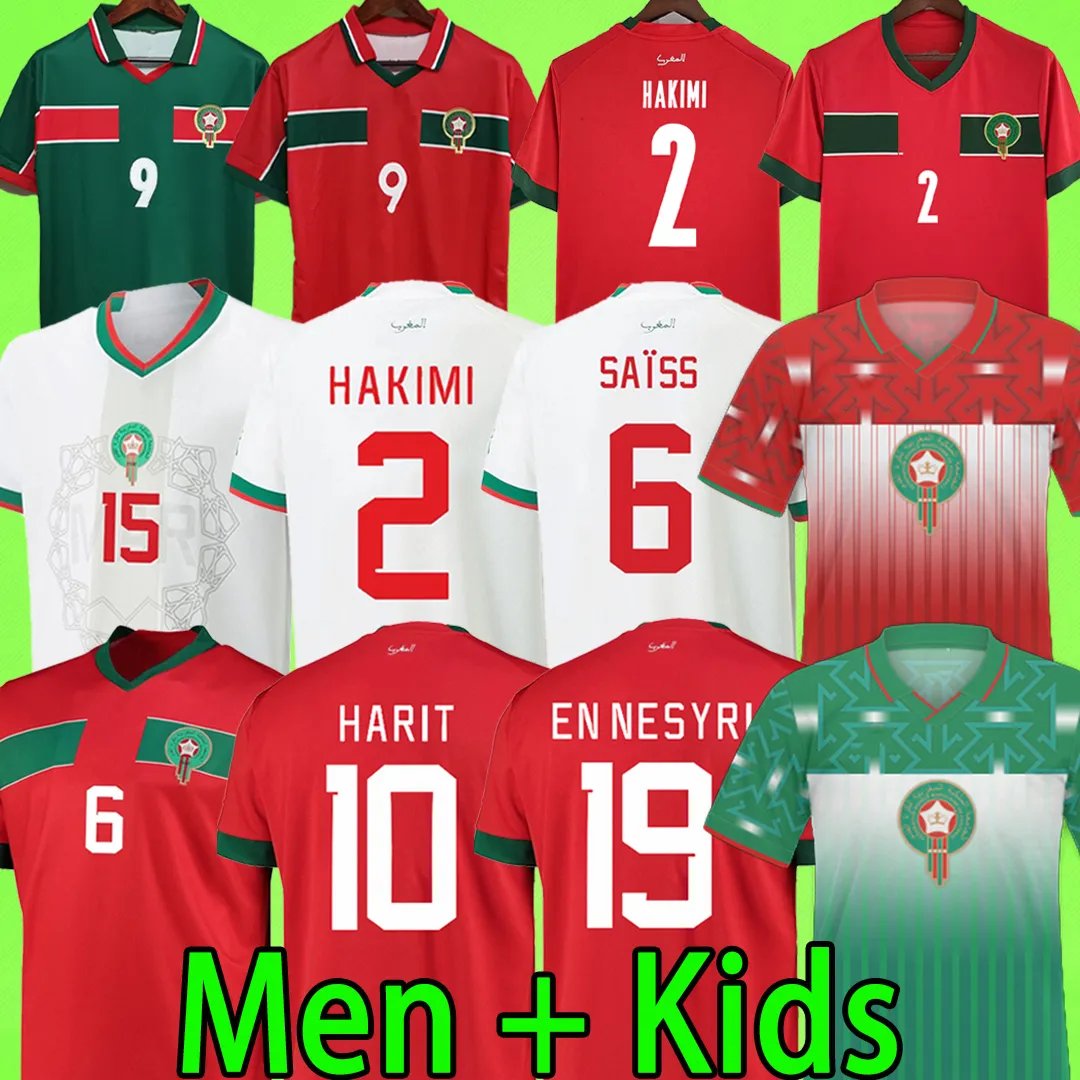 2022 Morocco soccer jerseys Men Kids kit HAKIMI MAZRAOUI AMRABAT AGUERD ZIYECH BOUFAL ZAROURY SAISS 22 23 football shirts 2023 EN-NESYRI 94 98 uniforms retro 1994 1998, 19943
2022 Morocco soccer jerseys Men Kids kit HAKIMI MAZRAOUI AMRABAT AGUERD ZIYECH BOUFAL ZAROURY SAISS 22 23 football shirts 2023 EN-NESYRI 94 98 uniforms retro 1994 1998, 19943