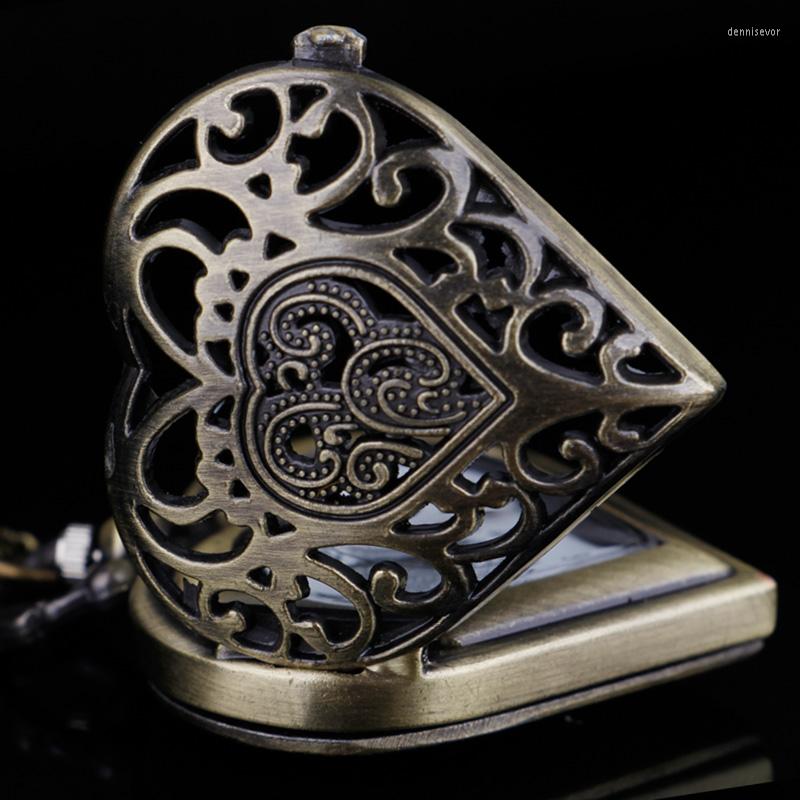 Pocket Watches LOVE Heart Shape Quartz Watch Bronze Necklace Pendant Chain Ladies Souvenir Gifts For Girls Women Accessory
Pocket Watches LOVE Heart Shape Quartz Watch Bronze Necklace Pendant Chain Ladies Souvenir Gifts For Girls Women Accessory