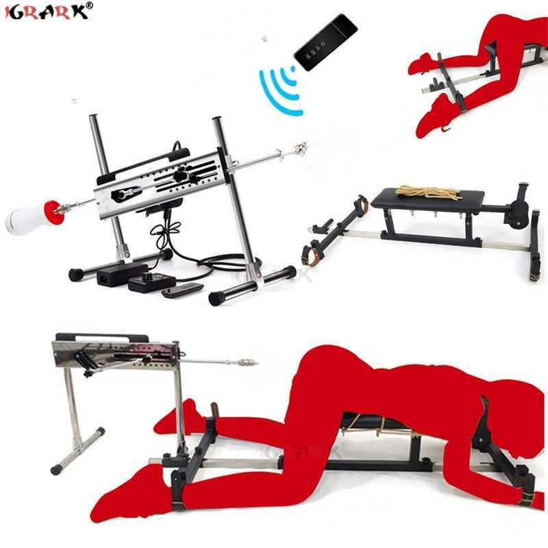 Masqueur de jouets sexuels Machine de meubles sans fil BDSM Bondage Set puissant Automatic Multifonctional Vibrator Erotic Toys for Women Couple