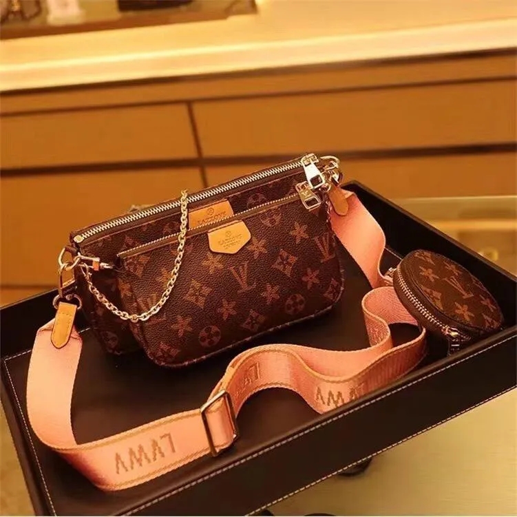 Top3 Pcs set bags Women Messenger Bags Handbags Flowers Designers Shoulder Lady louis shopping vuitton bag