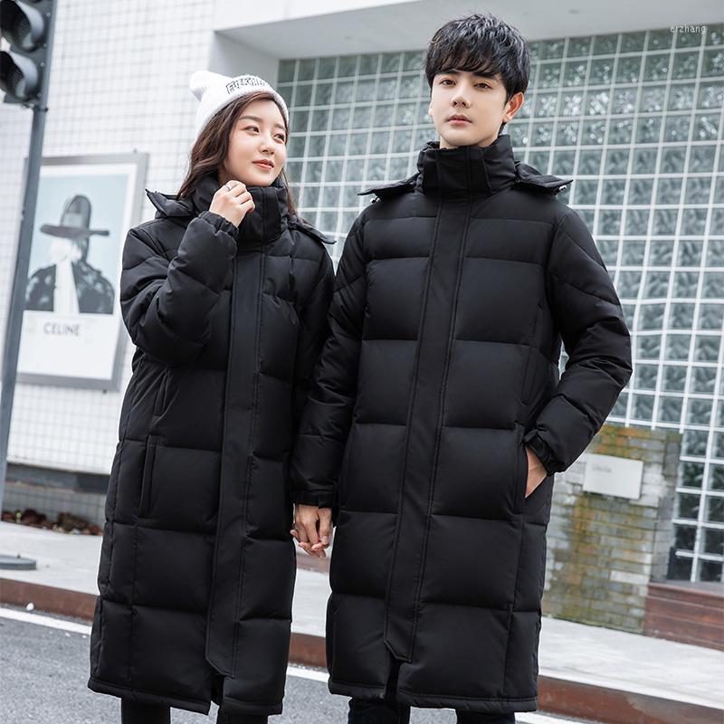 Men' Down Winter Couple Models 90% White Duck Hooded Big Pockets Youth Fashion Trend Loose Coat Thick Men Women Jacket, Black 
Men' Down Winter Couple Models 90% White Duck Hooded Big Pockets Youth Fashion Trend Loose Coat Thick Men Women Jacket, Black