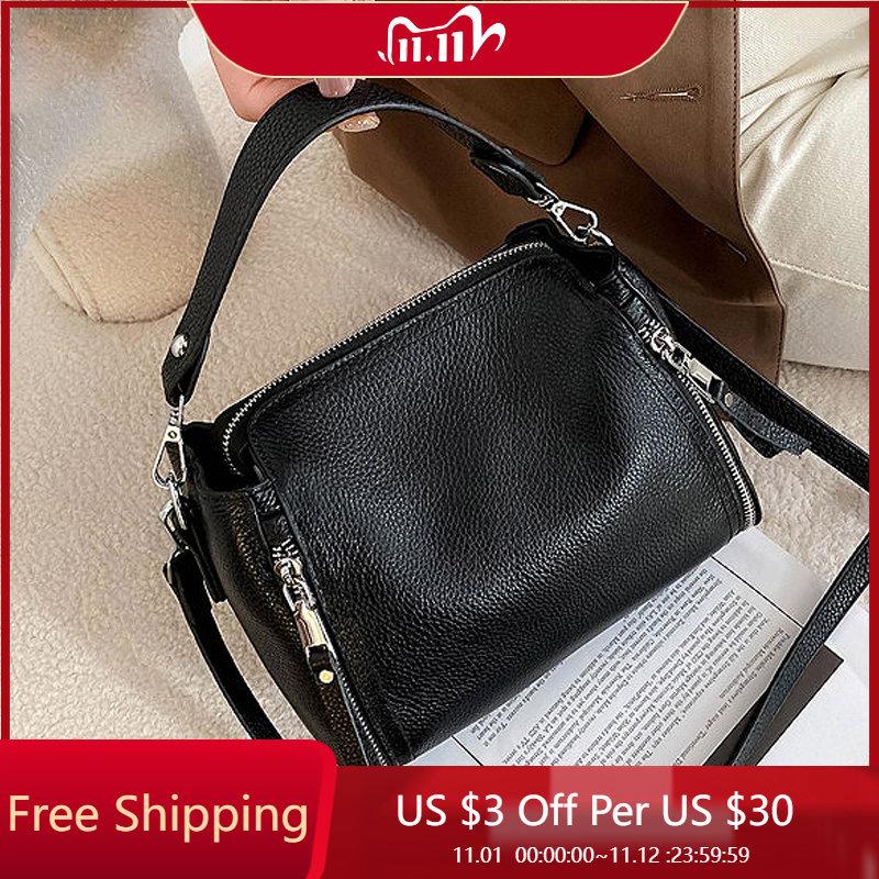 Evening Bags 2022 Genuine Leather Handbag Designers Women Messenger Females Bucket Bag Crossbody Shoulder Bolsa, Black
Evening Bags 2022 Genuine Leather Handbag Designers Women Messenger Females Bucket Bag Crossbody Shoulder Bolsa, Black