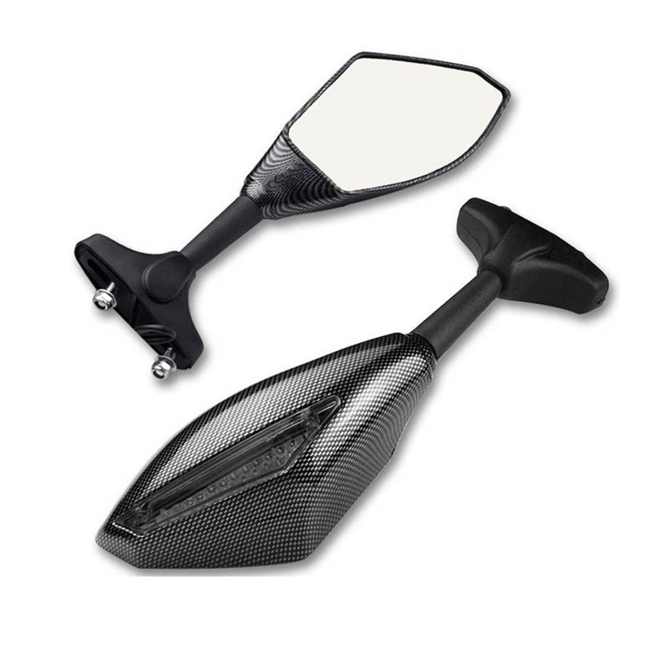 New Turn Signal Integrated Racing Sport Mirrors For Yamaha R1 R6 FZ Motorcycle GSXR 600 750 20012005 20092012 GSXR 1000 200120