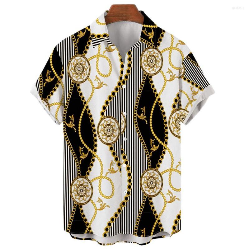 Men' Casual Shirts Hawaiian Shirt Men' 2022 Single Button Versatile Gold Chain Printed Short Sleeve Top 5XL, Ofsq-00761
Men' Casual Shirts Hawaiian Shirt Men' 2022 Single Button Versatile Gold Chain Printed Short Sleeve Top 5XL, Ofsq-00761