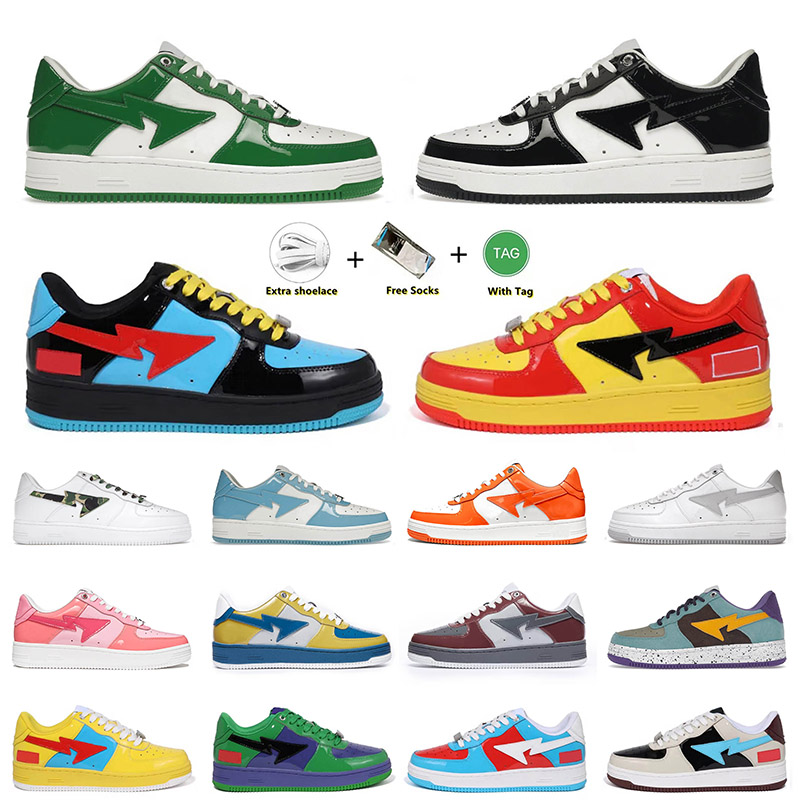2023 Bapesta Baped Designer Casual Shoes Platform Sneakers Bapestas Sk8 Sta Patent Leather Green Black White Plate-forme for Men Women Trainers Jogging, A24 nostalgic blue yellow
2023 Bapesta Baped Designer Casual Shoes Platform Sneakers Bapestas Sk8 Sta Patent Leather Green Black White Plate-forme for Men Women Trainers Jogging, A24 nostalgic blue yellow