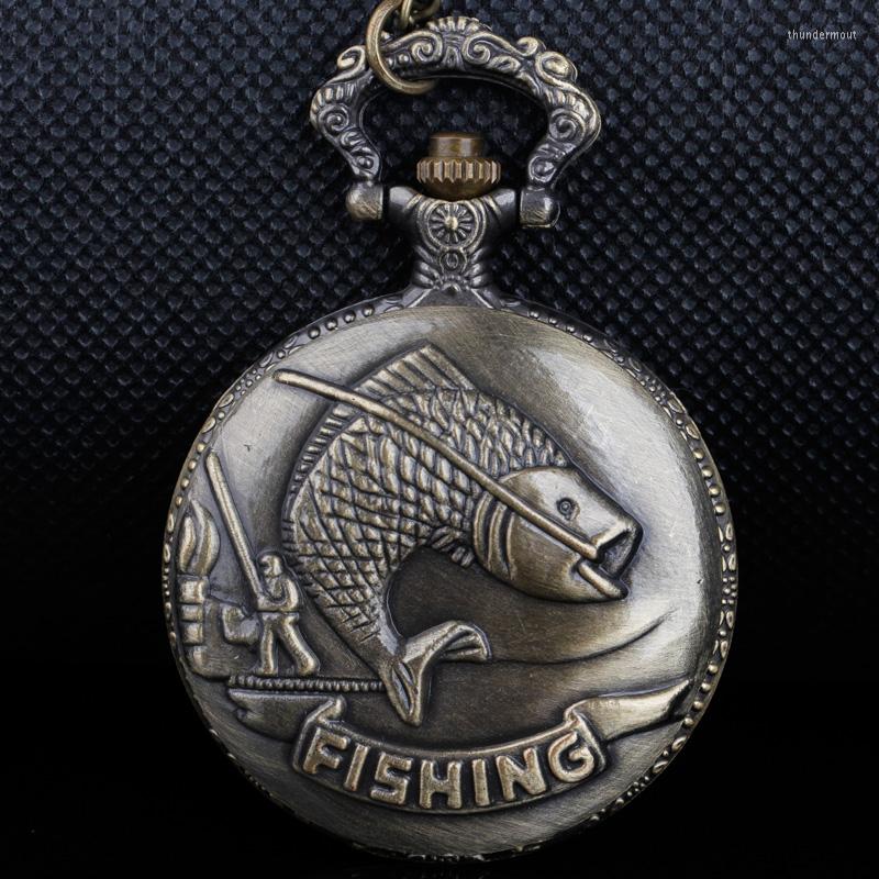 Pocket Watches Vintage Fishing Fish Fob Watch Relogio Masculino For Man Woman Clock Birthday Gifts Friends Accessory, Bronze
Pocket Watches Vintage Fishing Fish Fob Watch Relogio Masculino For Man Woman Clock Birthday Gifts Friends Accessory, Bronze