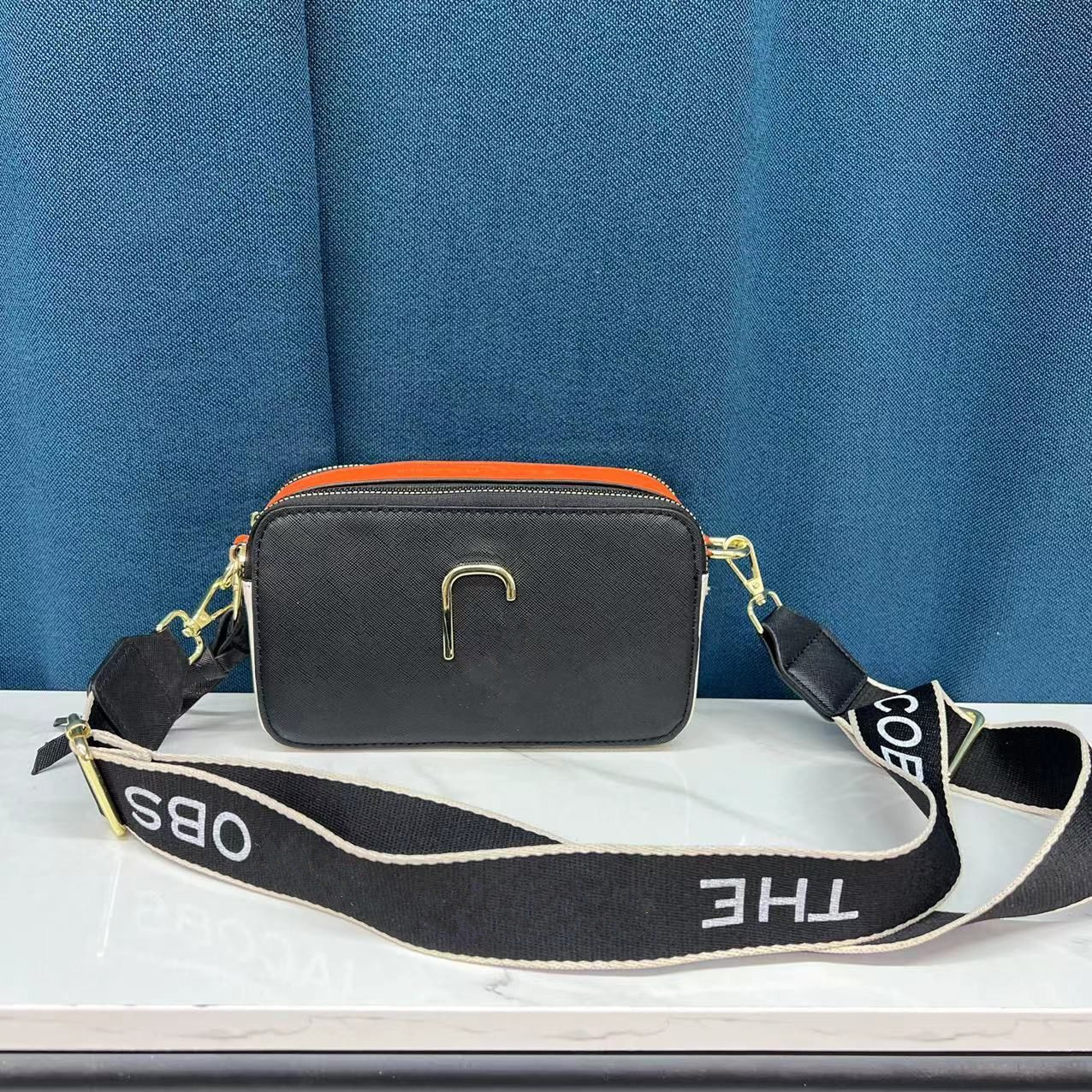 

Shoulder Bags Multicolor Camera Bag Designer jacobs Handbags Women Wide Straps marc s Wallet Brand Crossbody Flap, 19-black