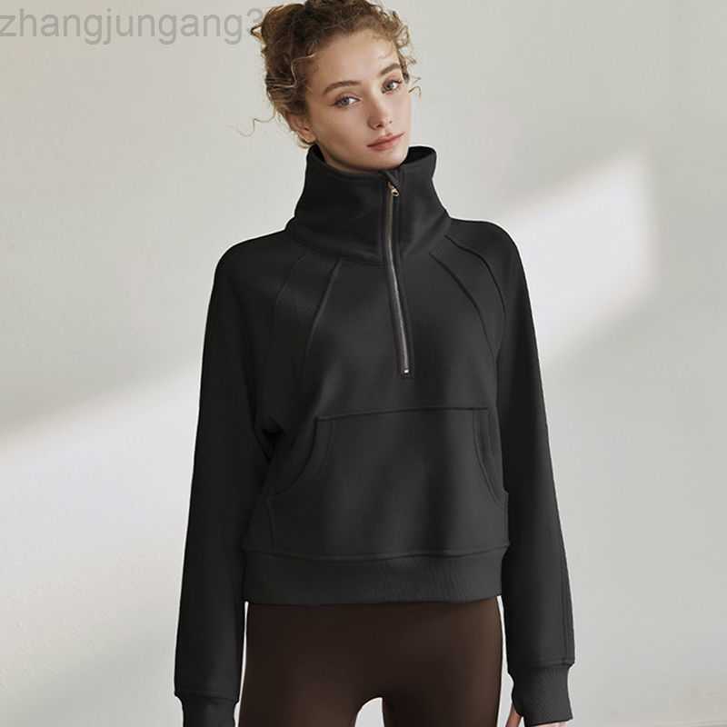 Designer Yoga Outwear Women' Half Zip Running Jacket Autumn And Winter Plush Sports Sweater Loose Warm Pullover Lululemens Women Black, Cheese white
Designer Yoga Outwear Women' Half Zip Running Jacket Autumn And Winter Plush Sports Sweater Loose Warm Pullover Lululemens Women Black, Cheese white