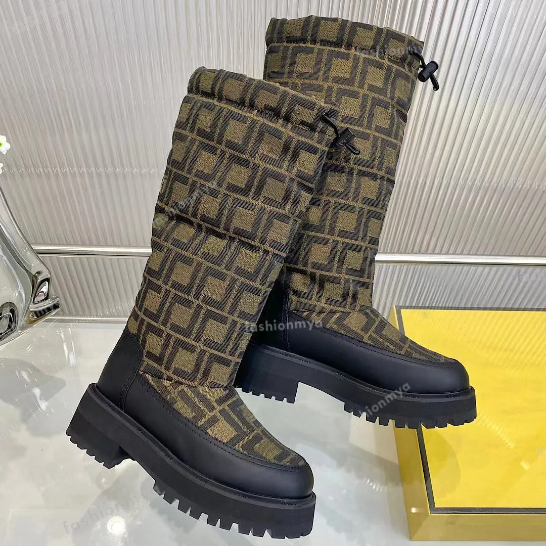 Signature Boots Designer Women Boot Platform Snow Booties Drawstring Wool Bootie Cowskin Ski Boot Non-slip Rubber Shoes With Box