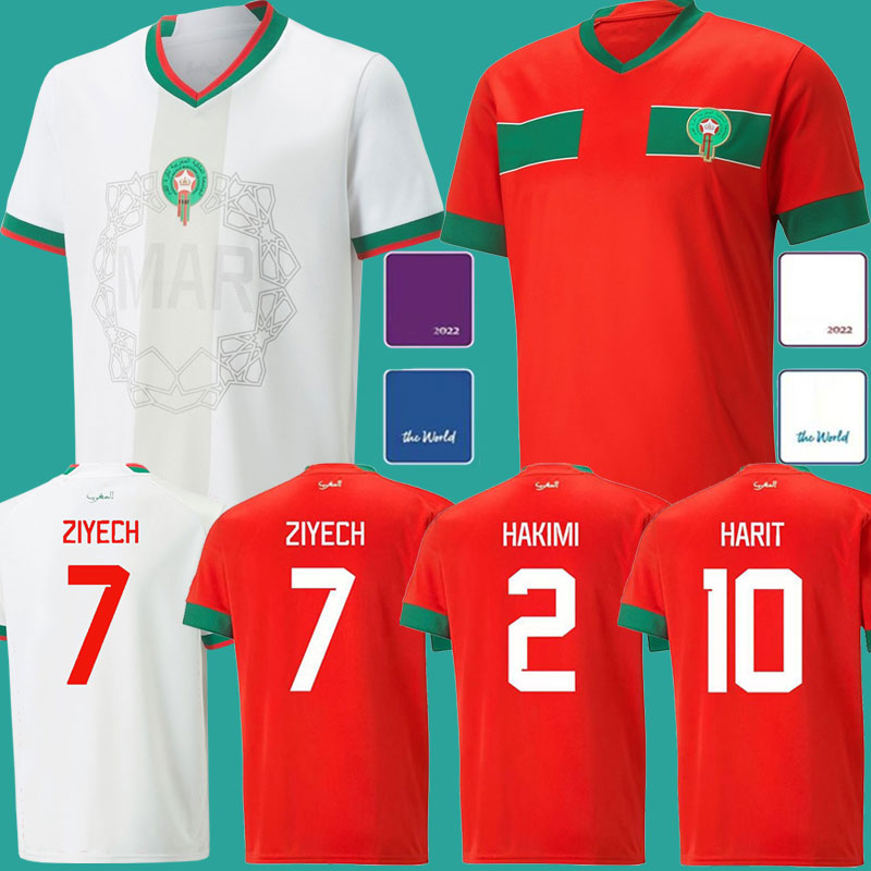 2022 Moroccan soccer jerseys HAKIMI Maillot marocain ZIYECH EN-NESYRI football shirts men kids kit HARIT SAISS IDRISSI BOUFAL jersey Maroc national team shirt 44979