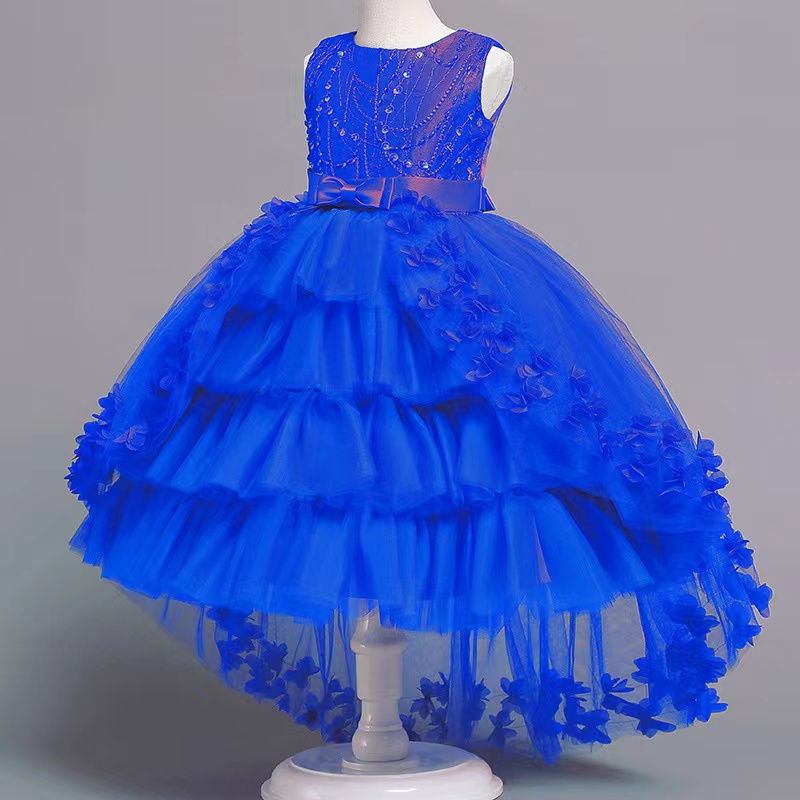 Wer Girl Dresses Weddings Sleeveless Tulle Party Dress For Kids Girls Lace Appliques Princess Ball Gown Pageant 403 6660311