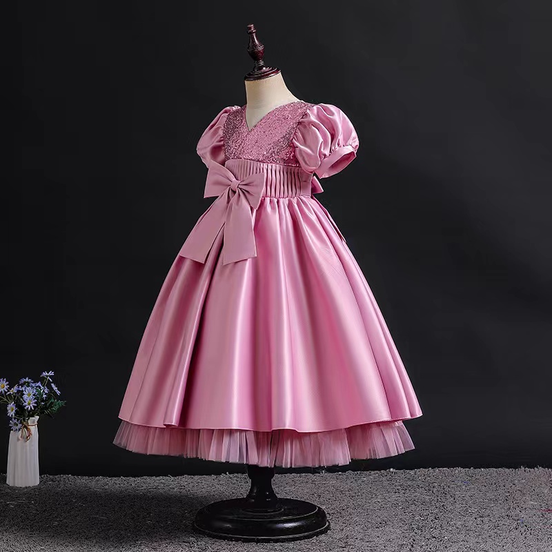 2023 New Flower Girl Dresses For Weddings Jewel Neck Champagne Puffy Ruffles Tiered Floral Little Kids Baby Gowns First Communion Dresses
