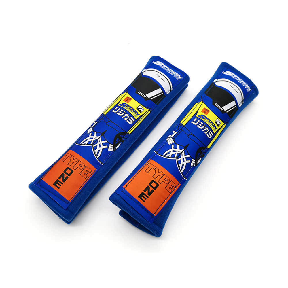Safety Belts Accessories VEHICAR SPOON Universal TYPE Sport Car Racing Seat Belt Covers Car Safety Belt Pad Cotton For Driver Shoulder Protector T2212
