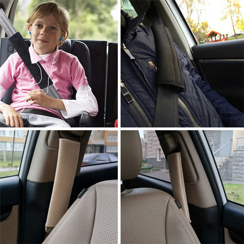 Safety Belts Accessories VEHICAR RECARO 2PCS Cars Seat Belt Cover Shoulder Protector Vehicle DIY Kids Care Seatbelt Pad Car Relax Accessories T221212