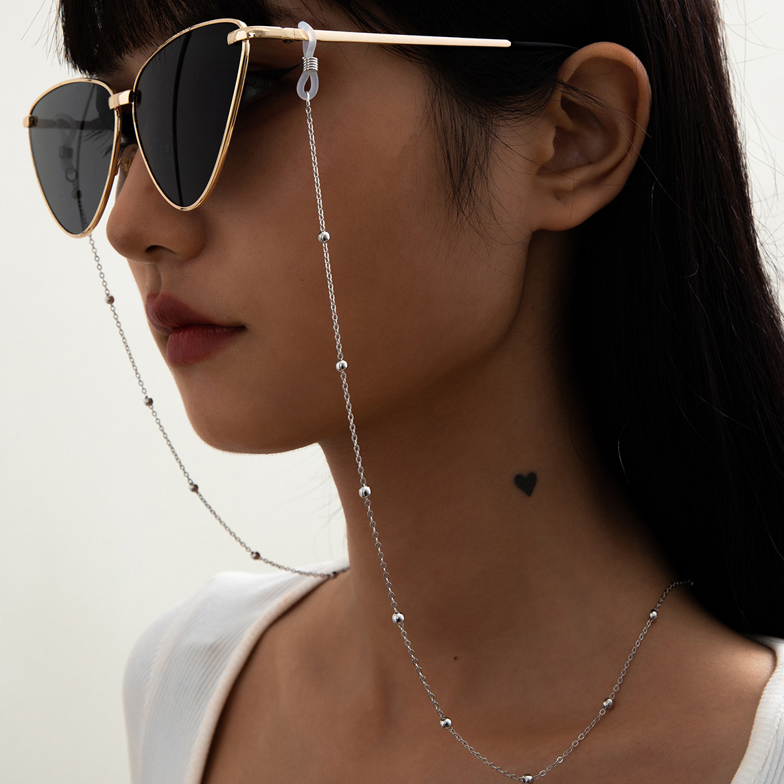 Fashion Glasses Beaded Glasses Chain For Women Summer Daisy Flower Beads Hangs Mask Strap Handmade Necklace Sunglasses Lany