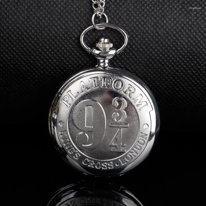 Pocket Watches Movie Extension King's Cross London 9 3/4 Platform Quartz Watch Bronze Full Necklace Pendant Clock Reloj 2022, Silver
Pocket Watches Movie Extension King's Cross London 9 3/4 Platform Quartz Watch Bronze Full Necklace Pendant Clock Reloj 2022, Silver