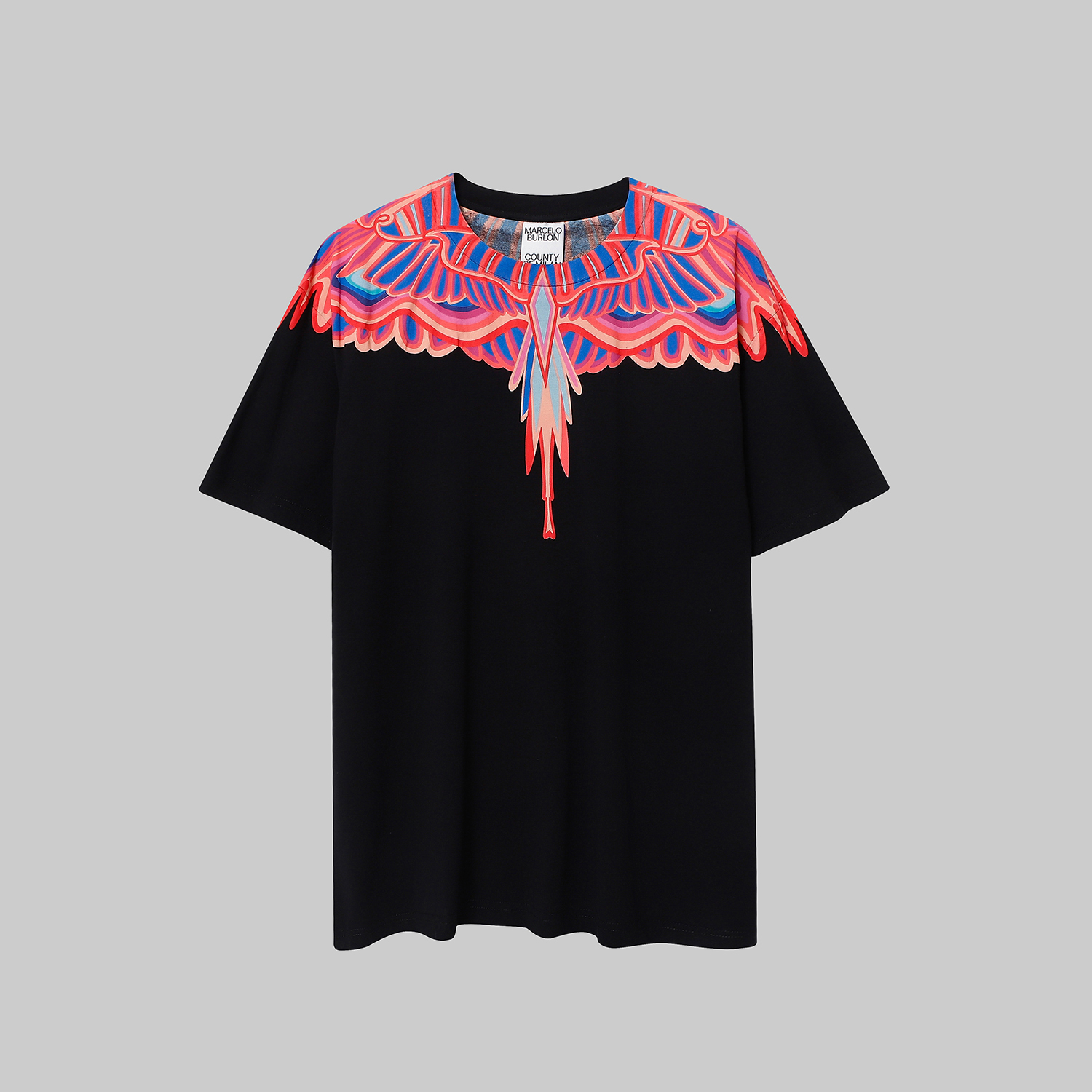 Marcelo BURLon Mens Summer Round Neck T Shirt Designer Short Sleeve Casual Tees Couples Fashion Geometric Wings Print Tops Size XS- 01, Black
Marcelo BURLon Mens Summer Round Neck T Shirt Designer Short Sleeve Casual Tees Couples Fashion Geometric Wings Print Tops Size XS- 01, Black