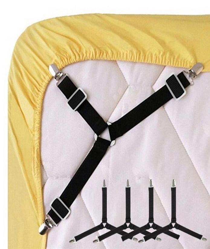 Adjustable Triangle Bed Sheet Clips Straps Gripper Blanket Suspender Fitted Sheet Fasteners Holder Home Practical Tool 14pcs set34161841
Adjustable Triangle Bed Sheet Clips Straps Gripper Blanket Suspender Fitted Sheet Fasteners Holder Home Practical Tool 14pcs set34161841