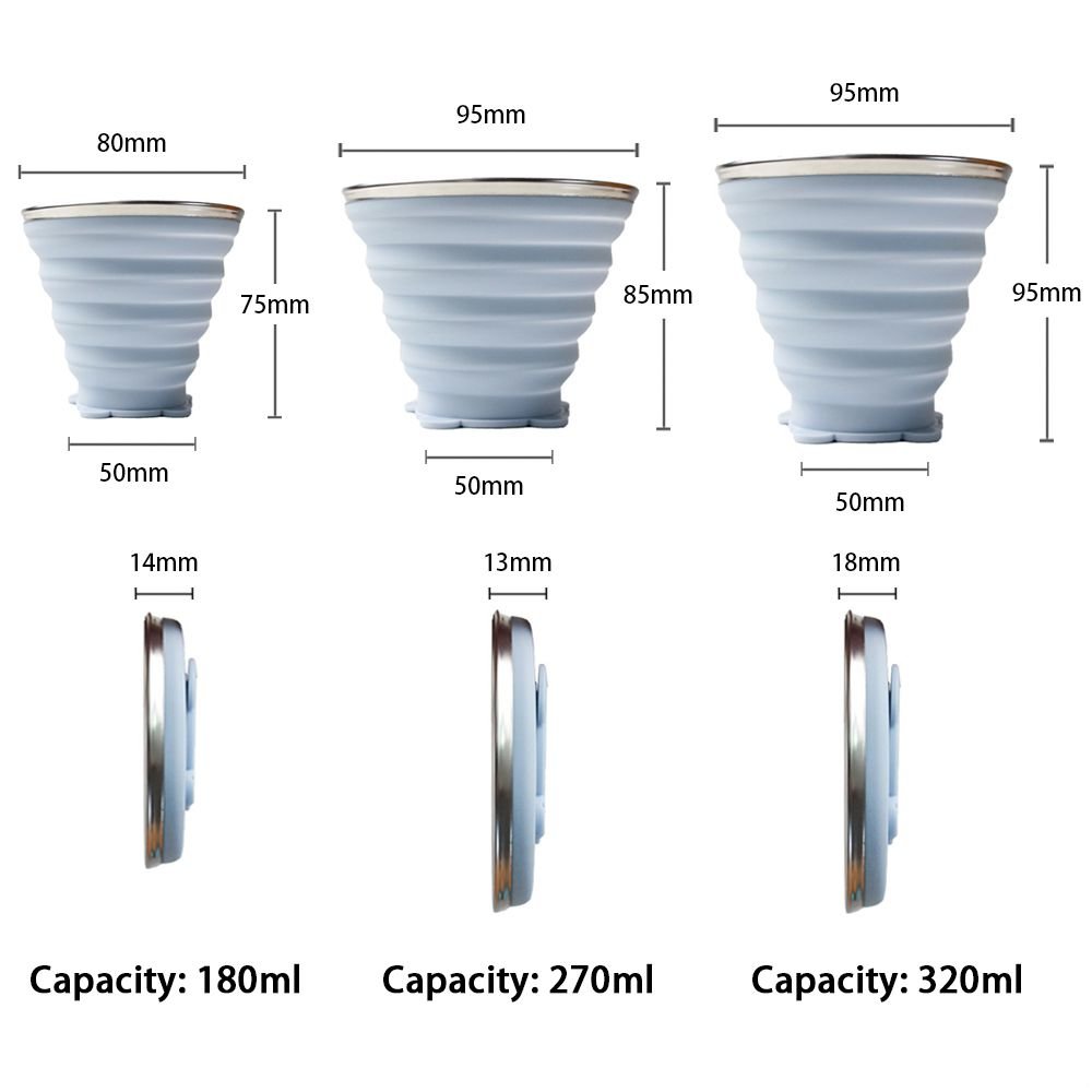 Folding Cup Foldable Collapsible Telescopic Silicone Bottle Outdoor Travel Children Cups Teacups Ware Jug Drink Water Copa New FY2684-6 Z260202